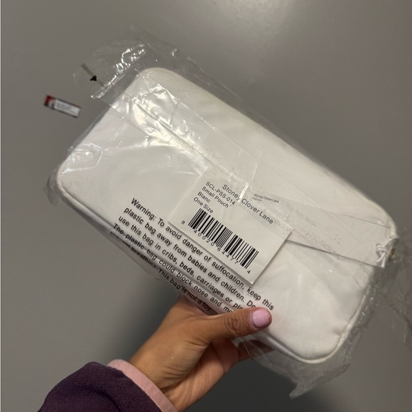 Colorful Lettered White Pouch - Picture 2 of 2